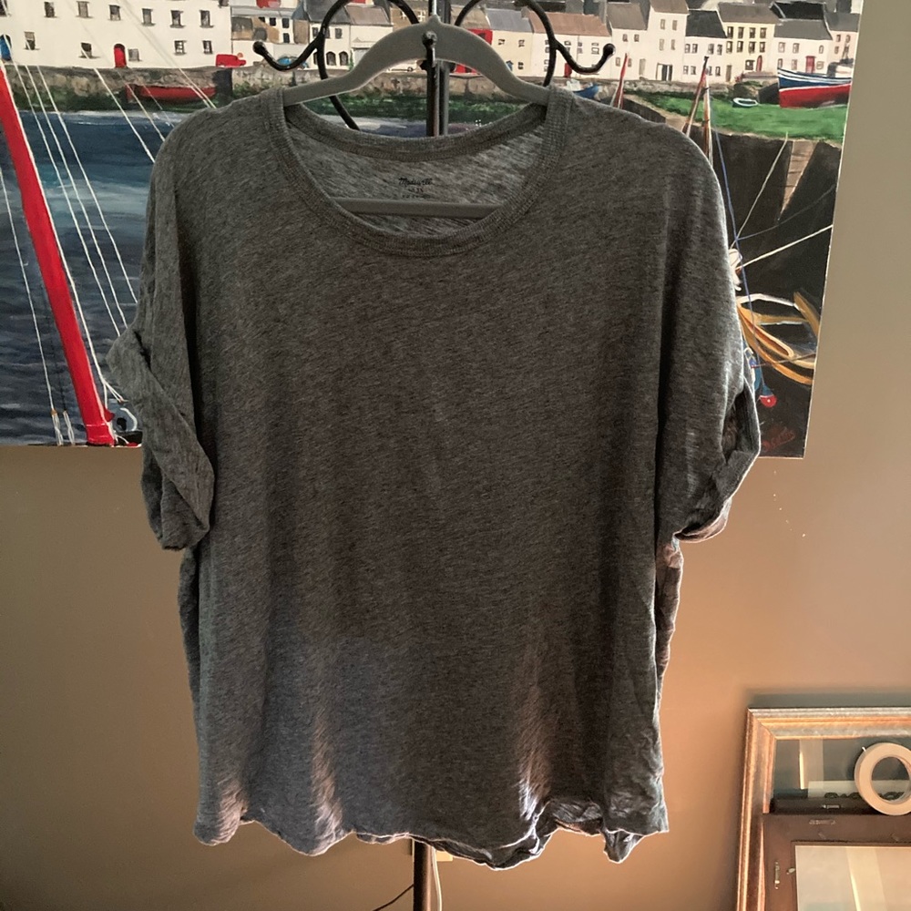 Madewell Whisper Cotton Ribbed-Crewneck Tee 3x